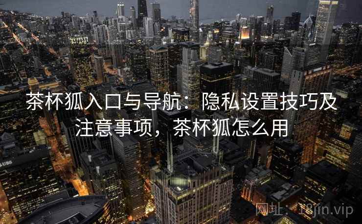 茶杯狐入口与导航：隐私设置技巧及注意事项，茶杯狐怎么用