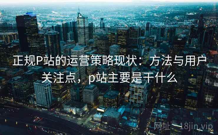 正规P站的运营策略现状：方法与用户关注点，p站主要是干什么