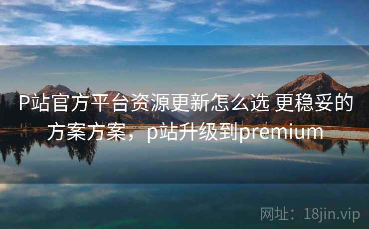 P站官方平台资源更新怎么选 更稳妥的方案方案，p站升级到premium