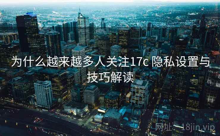 为什么越来越多人关注17c 隐私设置与技巧解读