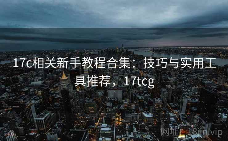17c相关新手教程合集：技巧与实用工具推荐，17tcg
