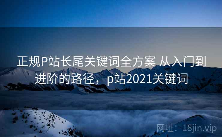 正规P站长尾关键词全方案 从入门到进阶的路径，p站2021关键词