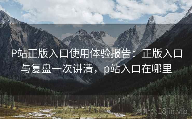 P站正版入口使用体验报告：正版入口与复盘一次讲清，p站入口在哪里