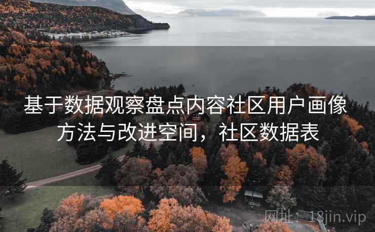 基于数据观察盘点内容社区用户画像 方法与改进空间，社区数据表